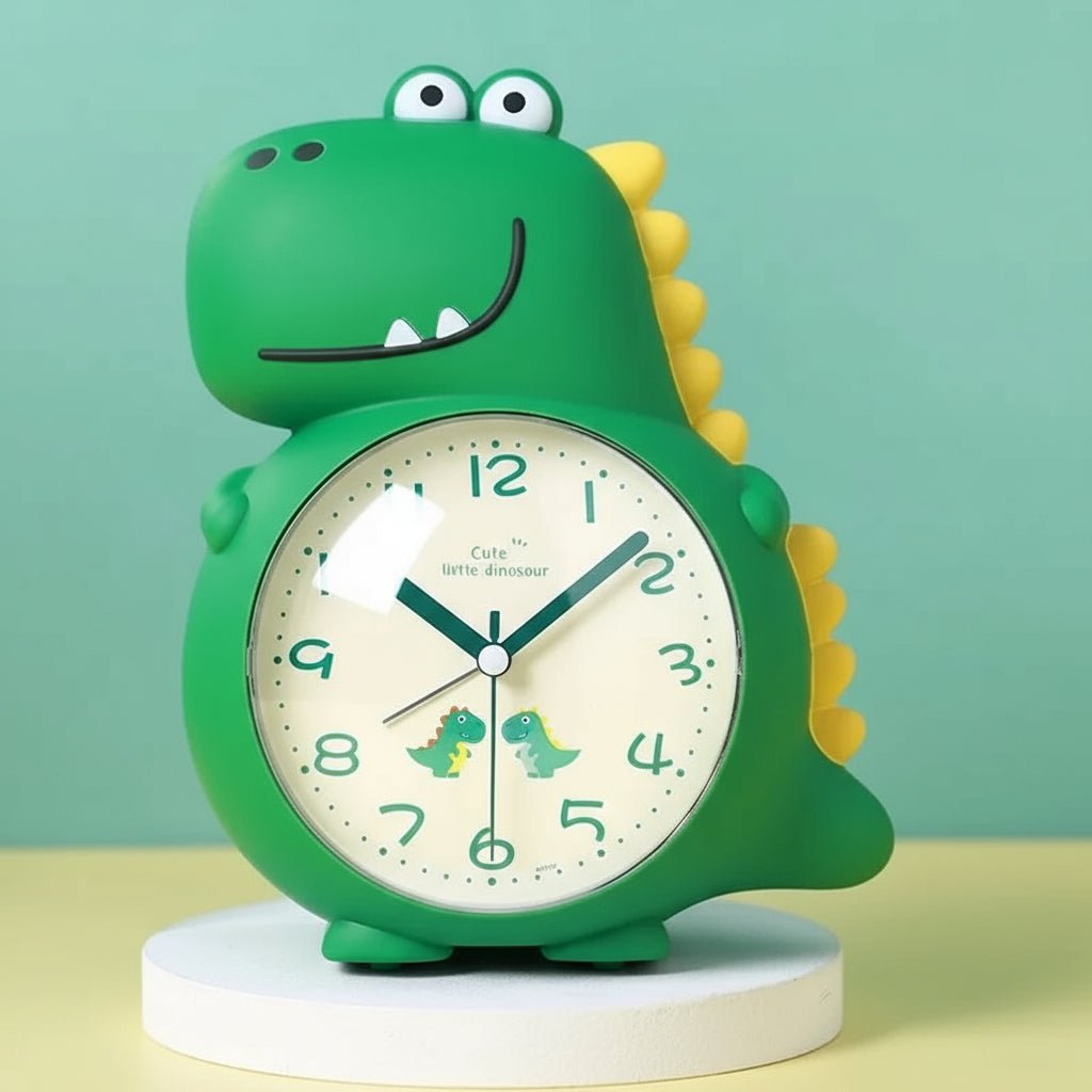 Playful Dino Timekeeper: Silent Alarm Clock for Kids