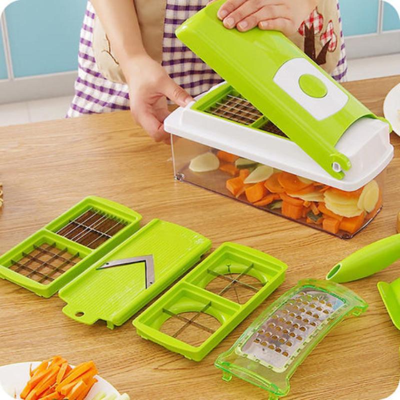 Versatile 12-in-1 Kitchen Vegetable Cutter for Fast Prep