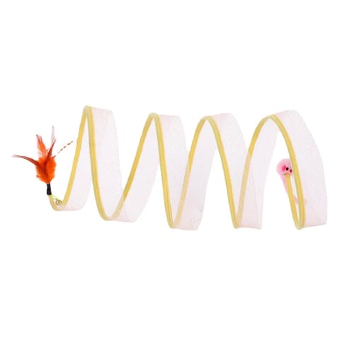 Collapsible Cat Tunnel with Integrated Toy for Cats
