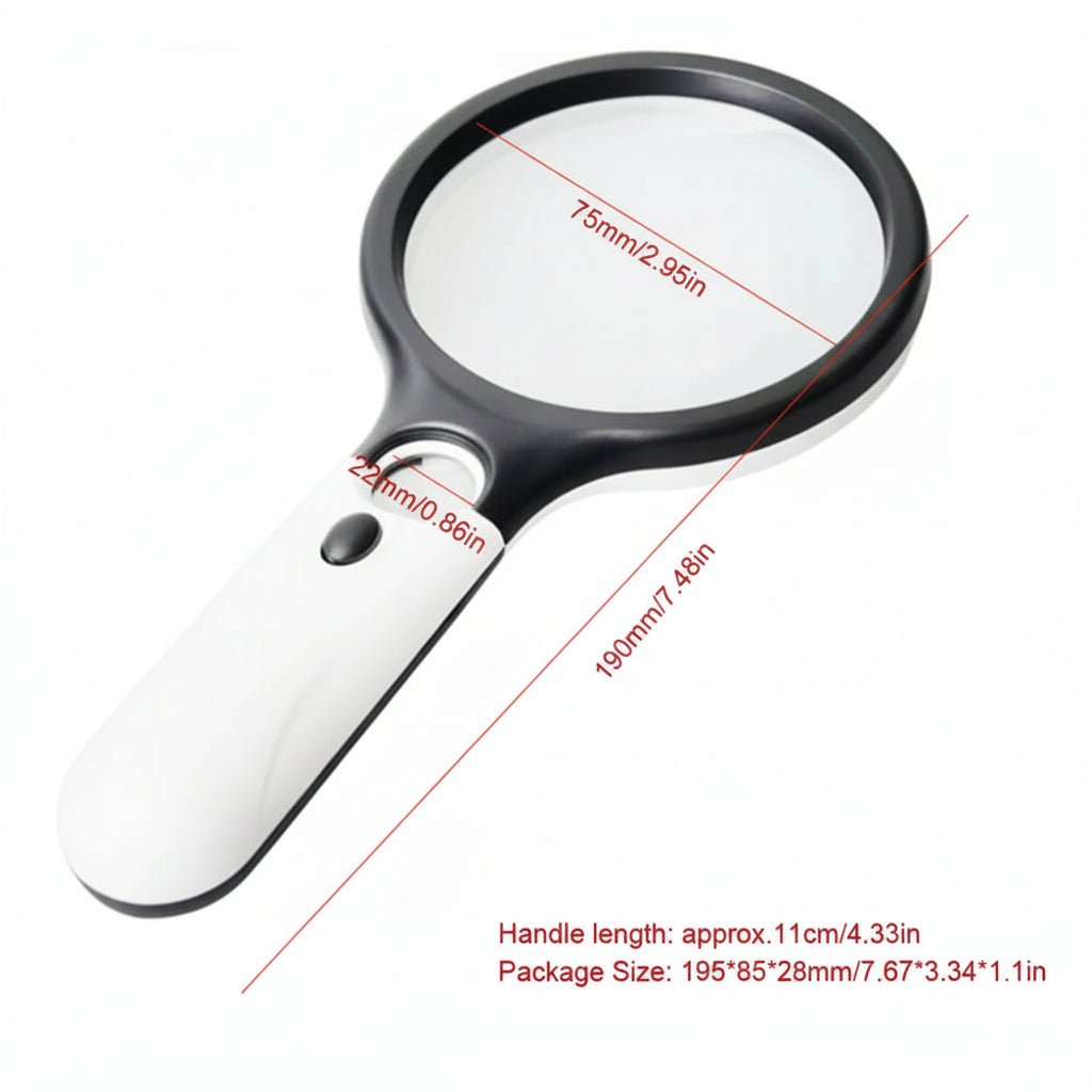 PrecisionVision 45x Handheld Magnifier with LED Illumination