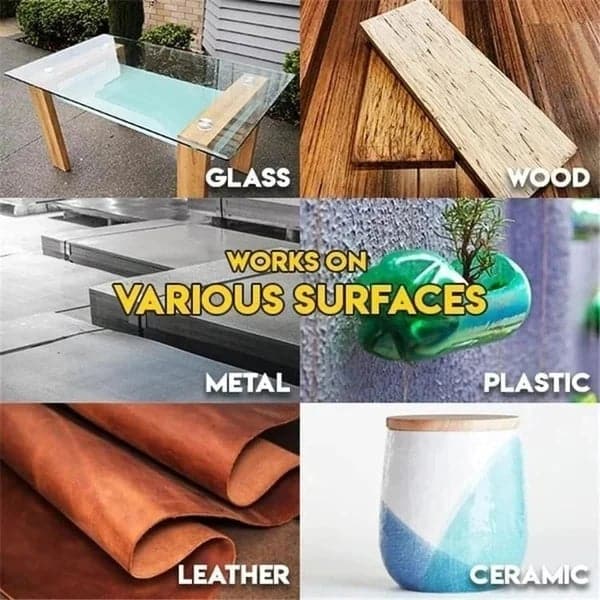 Transparent Super Glue - Strong Adhesive for Plastic, Wood, Ceramic, Metal