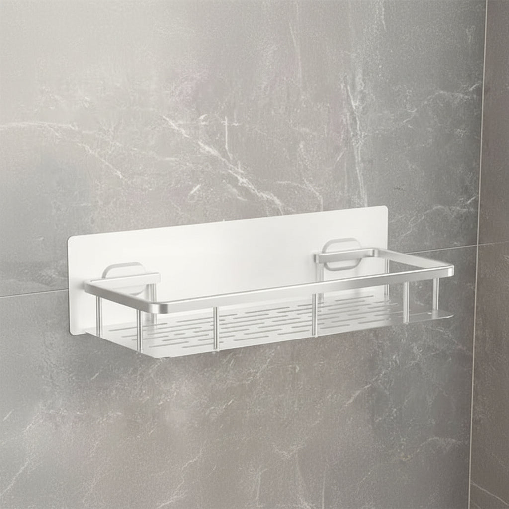 Self-Adhesive Bathroom Shelf | No Drilling & Stainless Steel