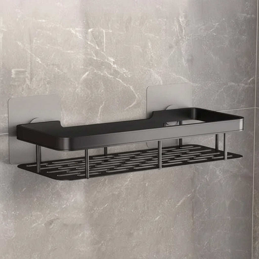 Self-Adhesive Bathroom Shelf | No Drilling & Stainless Steel