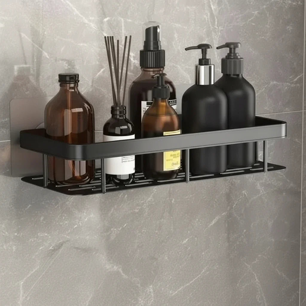 Self-Adhesive Bathroom Shelf | No Drilling & Stainless Steel