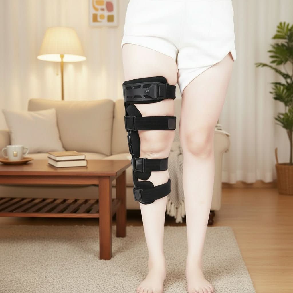 Adjustable Compression Sleeve for Knee Support and Stabilization