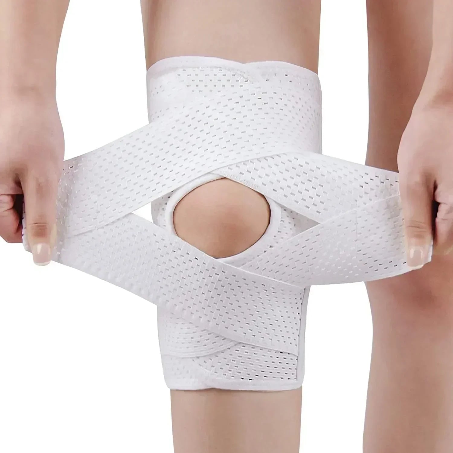 Adjustable Breathable Knee Brace with Straps