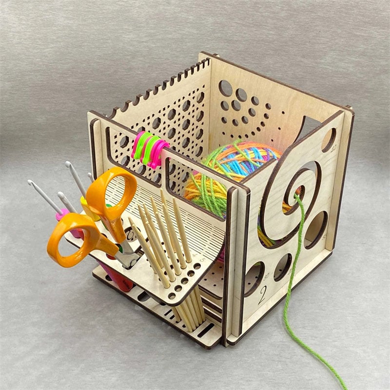 Tangle-Free Crafting Organizer for Needles, Scissors & Accessories