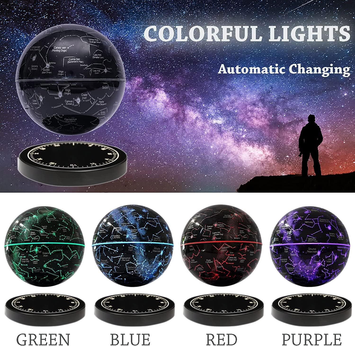 Floating Star Constellation Lamp with Magnetic Levitation