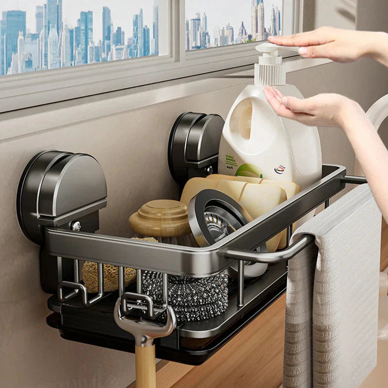 Kitchen Shelf with Strong Suction Mount | Open Drainage System