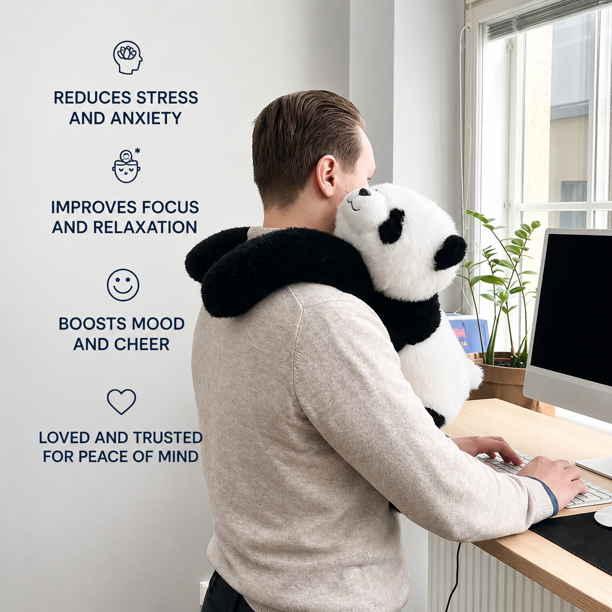 Cuddly Plush Toy for Stress Relief | Ultra-Soft Faux Fur Companion