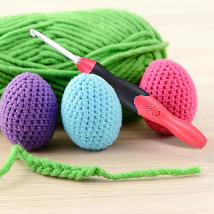 Illuminated Crochet Hook Set with Interchangeable Tips
