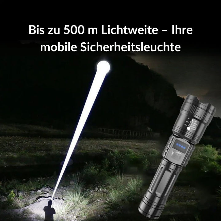 Waterproof LED Flashlight with Zoom Function - Ultra Bright