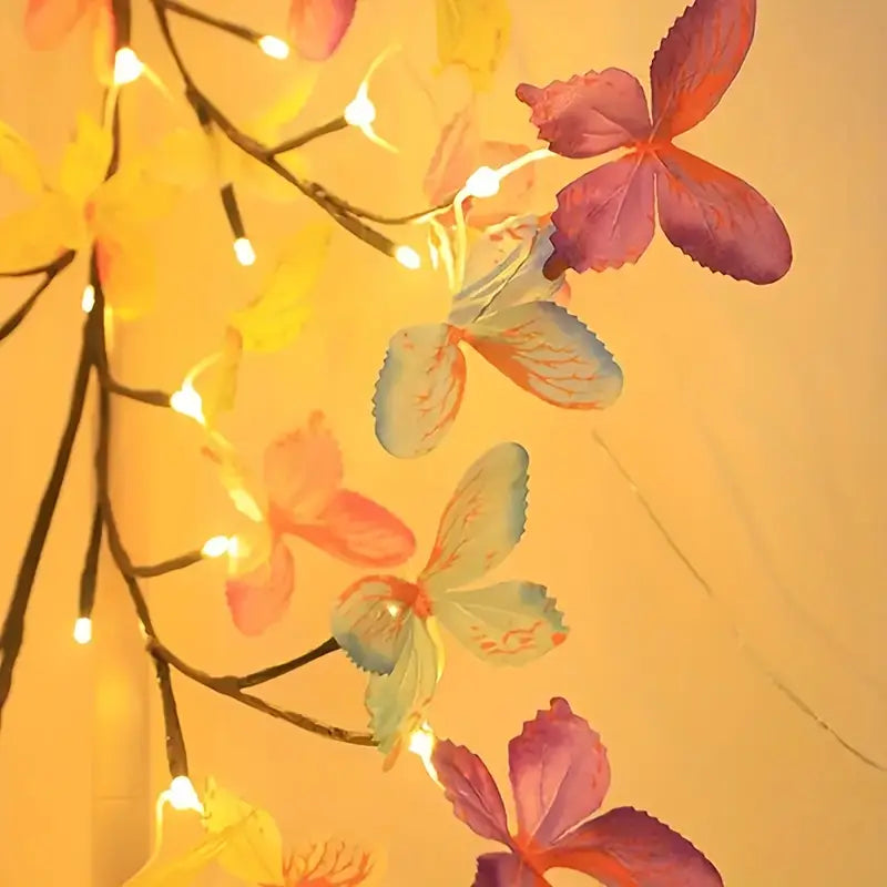 Enchanting LED Tree Light with Butterfly Accents