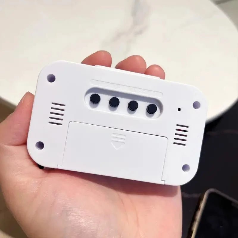 Compact Smart Alarm Clock with LED Display & Temperature Readout
