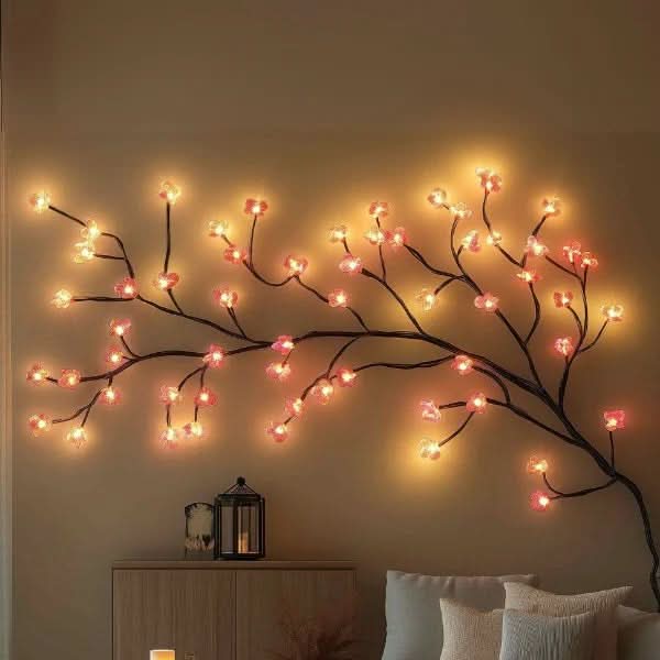 Decorative LED Wall Art Branch with Warm Ambient Light