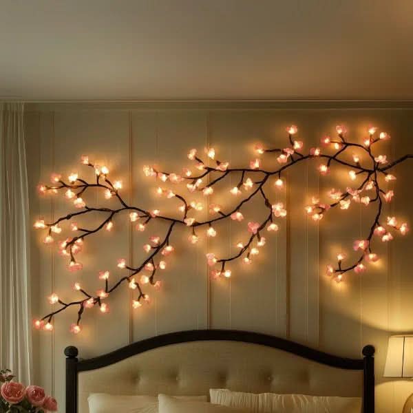 Decorative LED Wall Art Branch with Warm Ambient Light