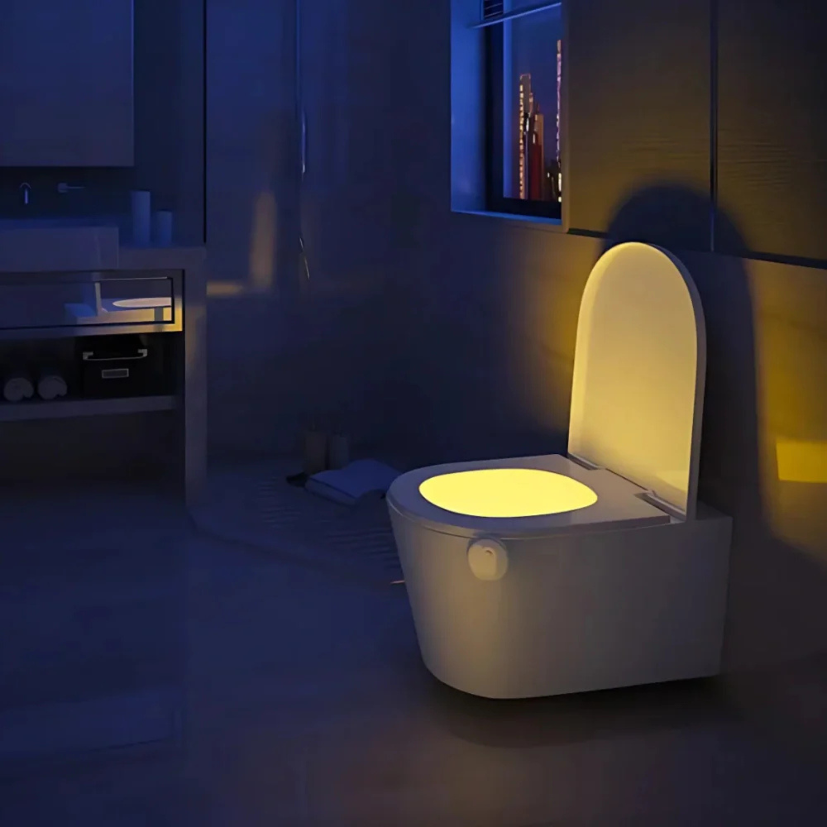 Illuminating Toilet Bowl Motion Light with Color Options