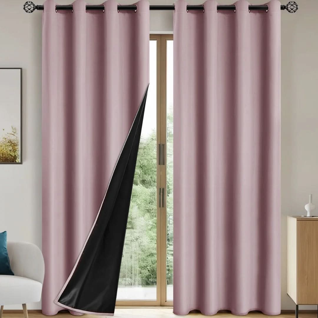 100% Blackout Curtains with Coated Lining for Complete Comfort