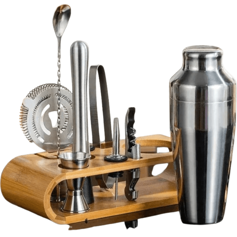 Modern Bar Cocktail Set in Stainless Steel – Mixology Tools