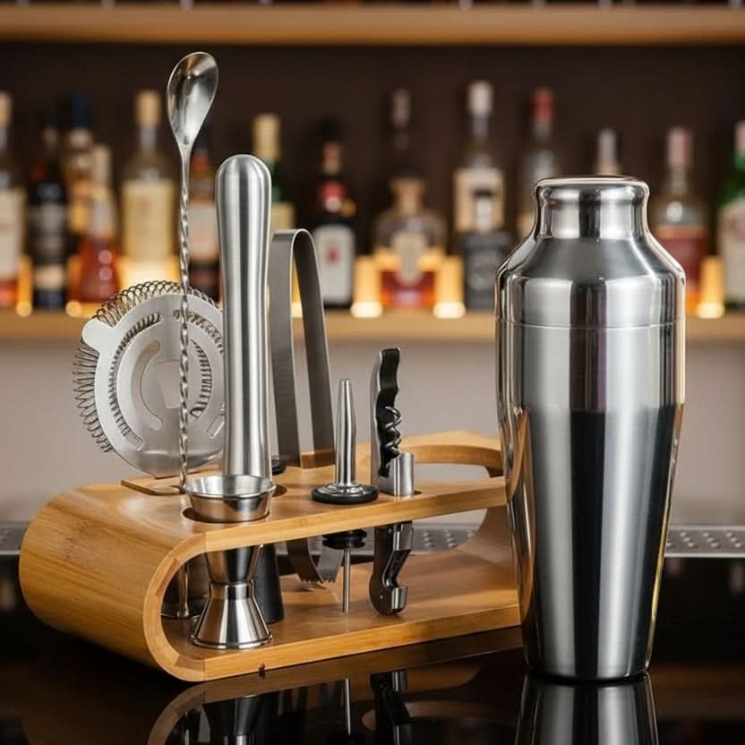 Modern Bar Cocktail Set in Stainless Steel – Mixology Tools