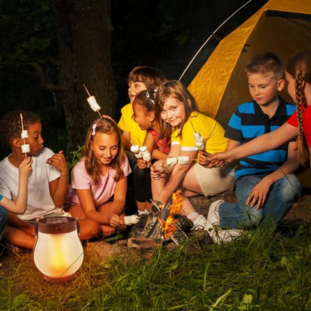 Flickering Effect Solar Lantern with Flame Design