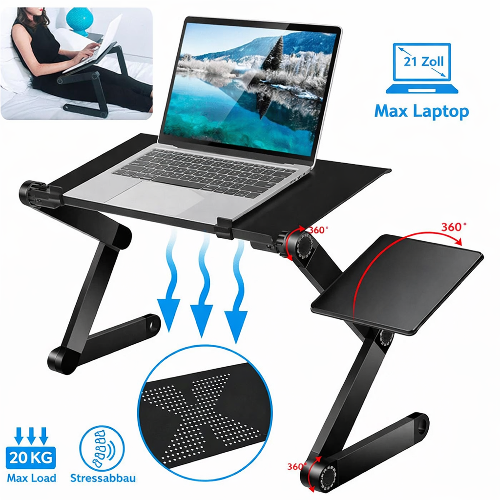Adjustable Laptop Stand | 360° Rotatable | Promotes Healthy Posture