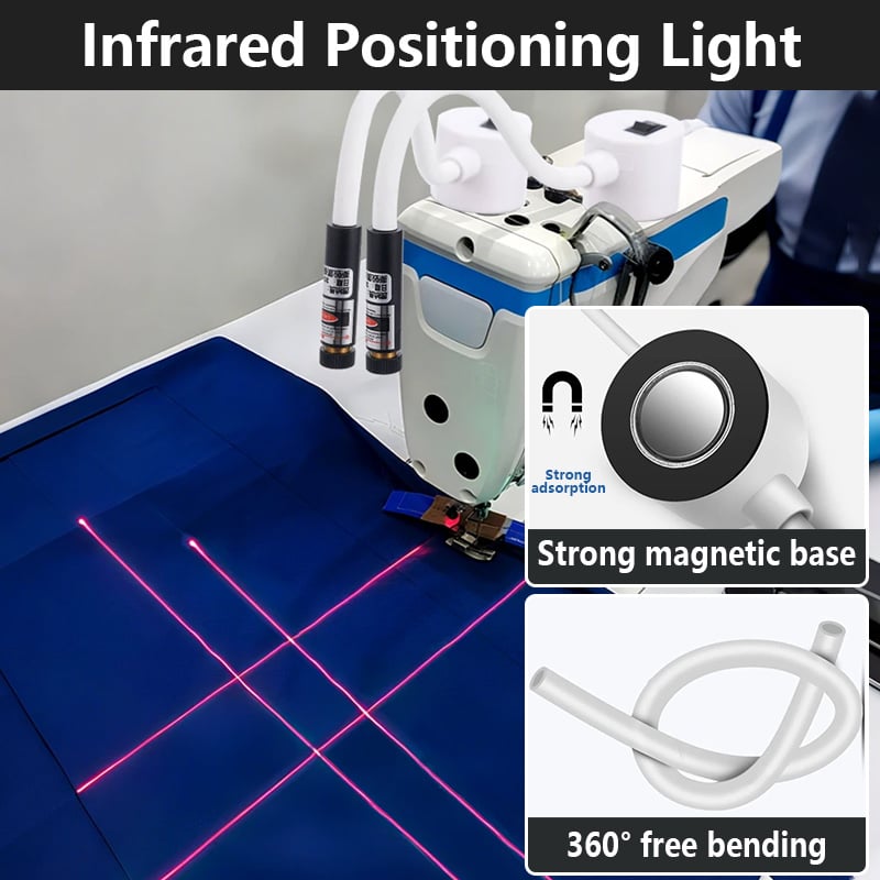 Laser Sewing Aid with Magnetic Base for Accurate Alignment