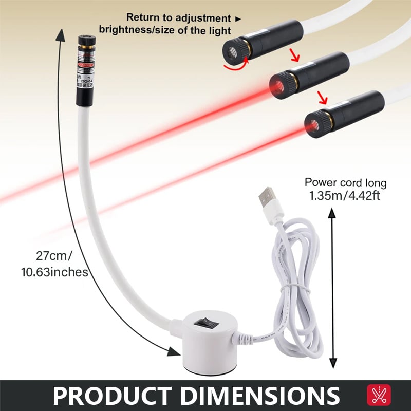 Laser Sewing Aid with Magnetic Base for Accurate Alignment