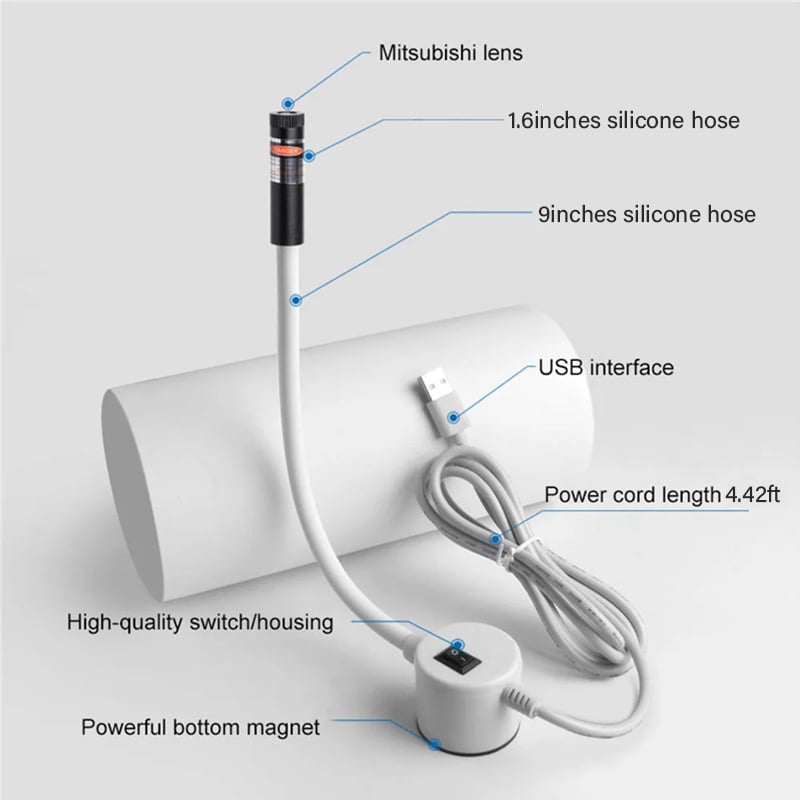 Laser Sewing Aid with Magnetic Base for Accurate Alignment