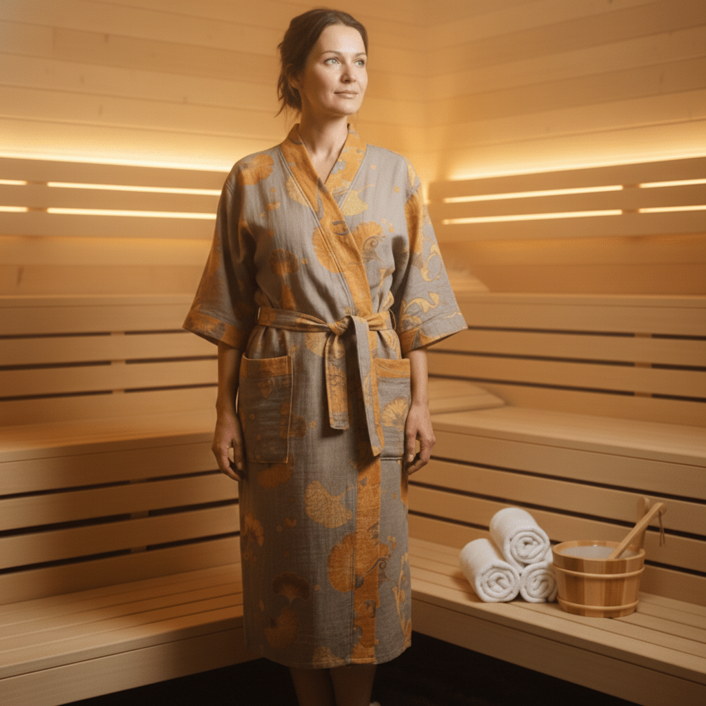 NaturaLuxe - Reversible Organic Cotton Kimono Robe for Ultimate Comfort