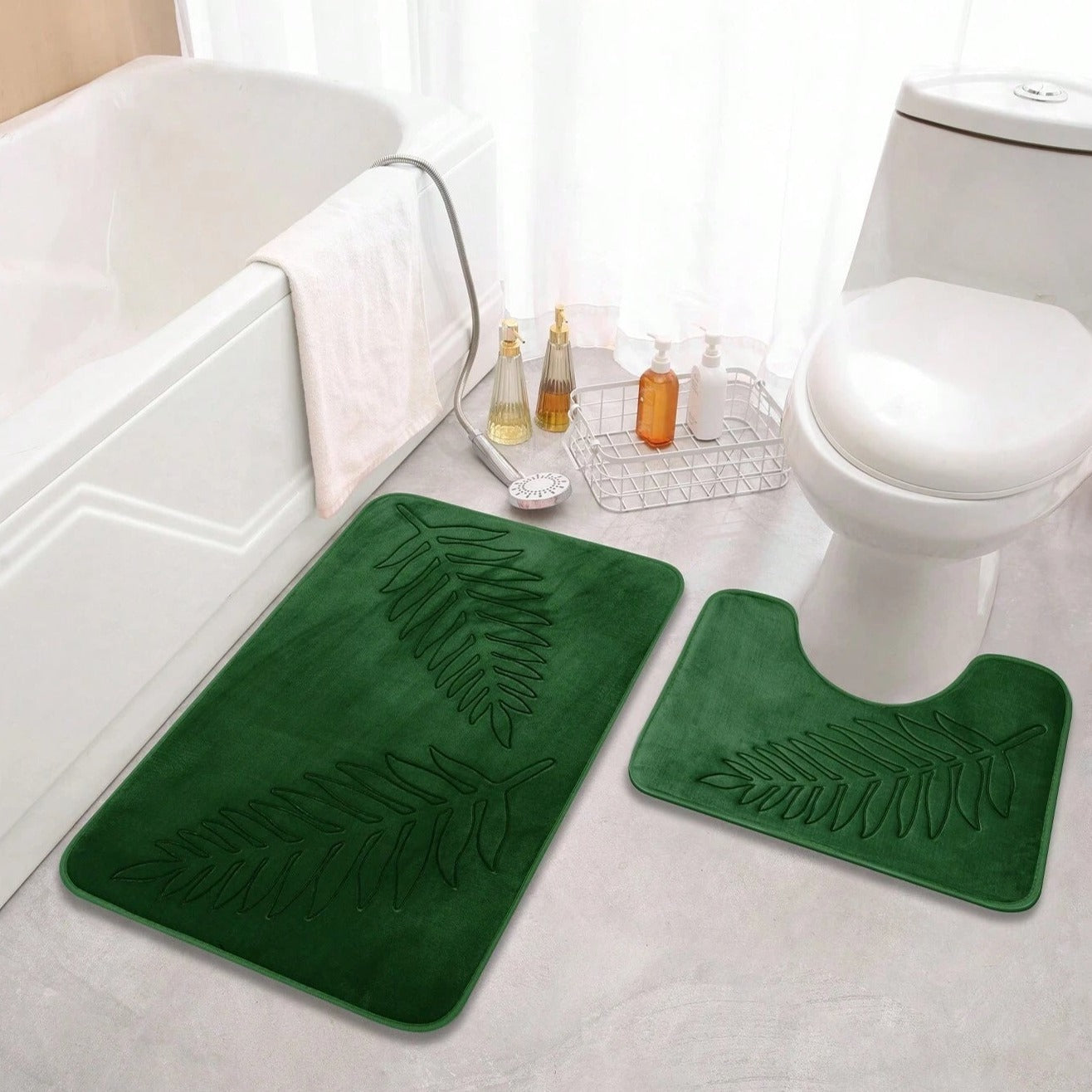 ComfortStep Bathroom Mat Duo - Soft Foam, Slip-Resistant, Quick-Dry