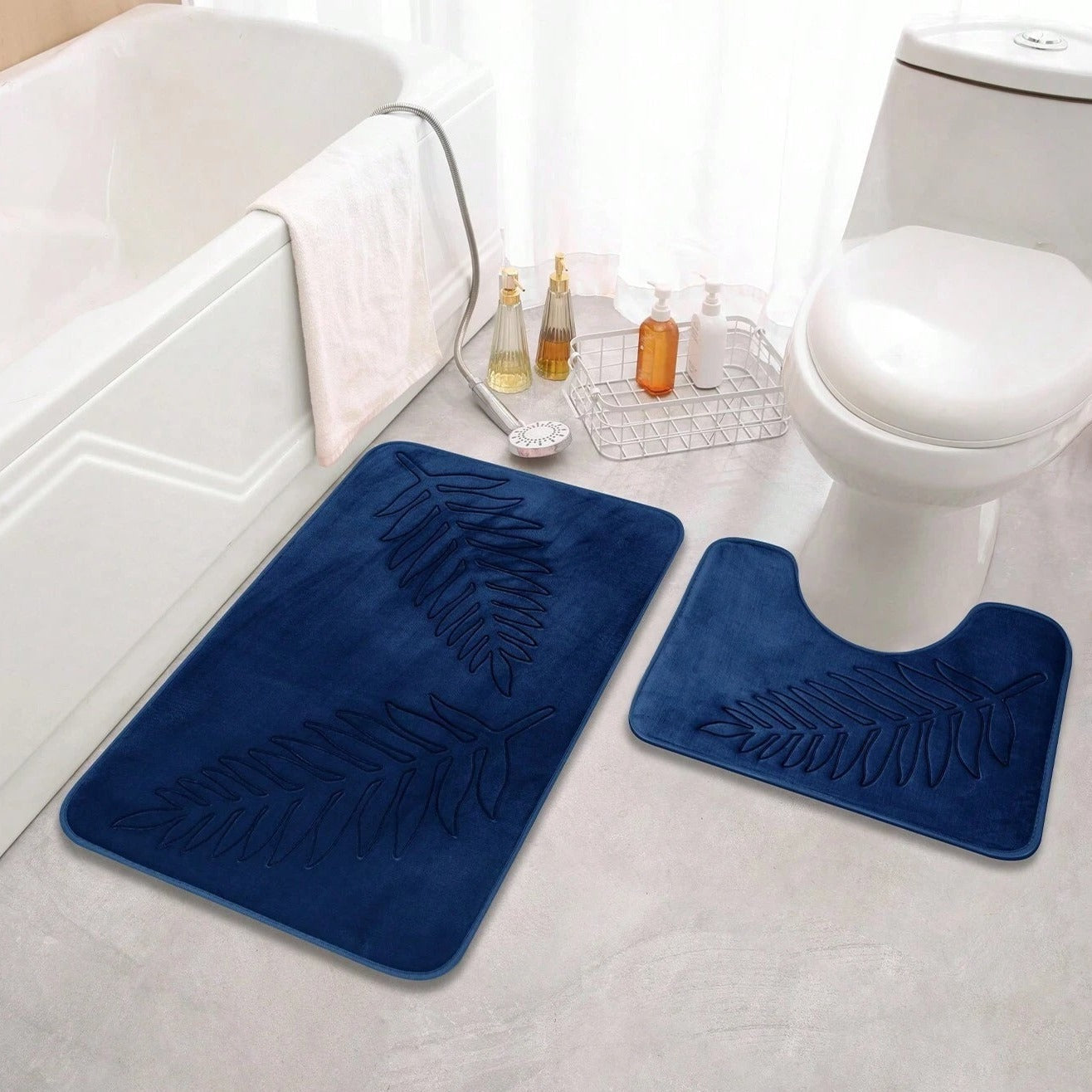 ComfortStep Bathroom Mat Duo - Soft Foam, Slip-Resistant, Quick-Dry
