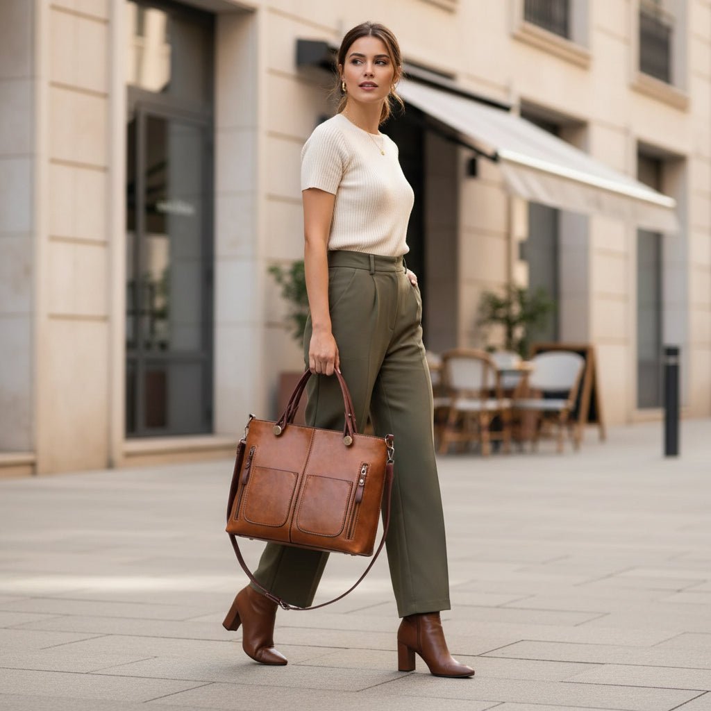 Crossbody Bag in PU Leather | Magnetic Closure | Microfiber Lining