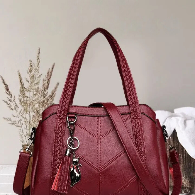 Spacious and Organized Women's Leather Tote Bag