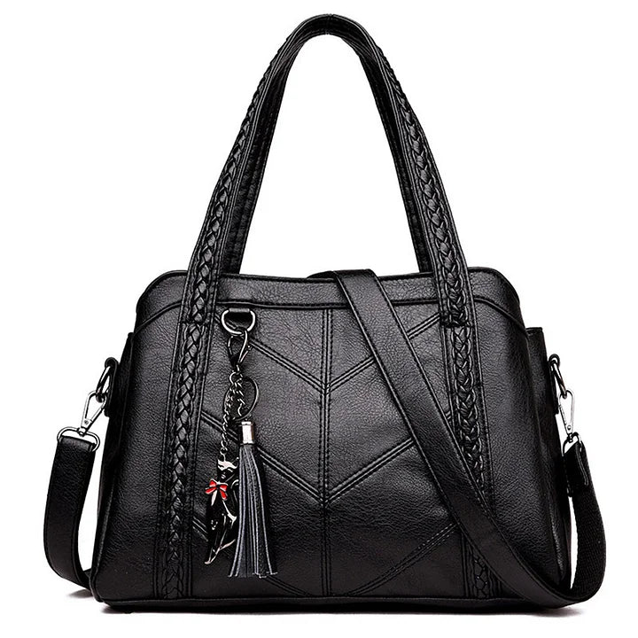 Spacious and Organized Women's Leather Tote Bag