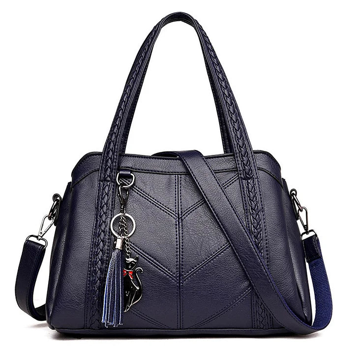 Spacious and Organized Women's Leather Tote Bag