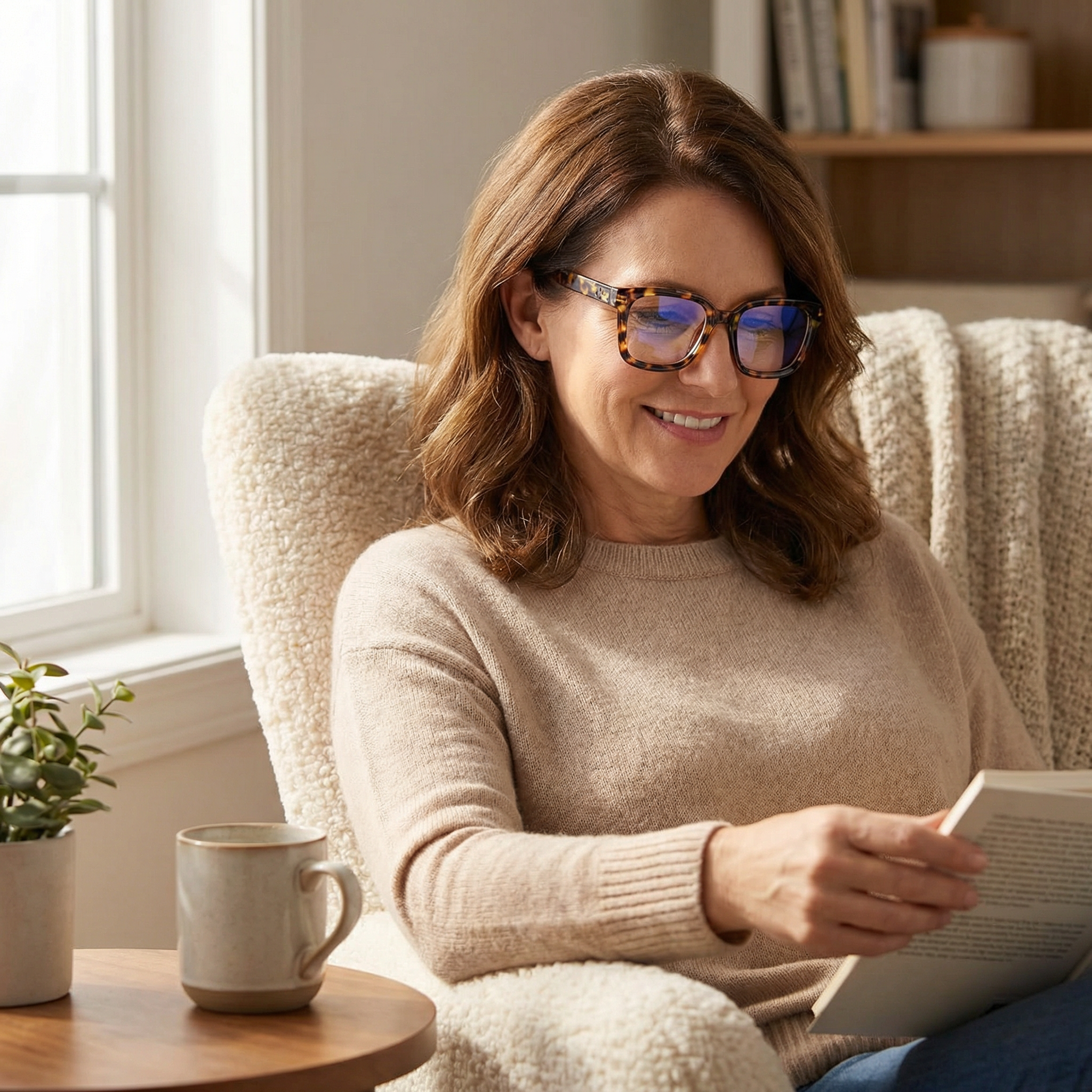 Reading Glasses | Clear Lenses | Oversized Frames