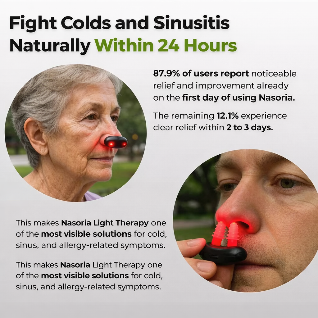 Wireless Nasal Light Therapy Device with Automatic Shut-Off