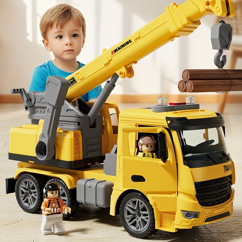 Dynamic Construction Crane Truck Toy with Lights & Sounds