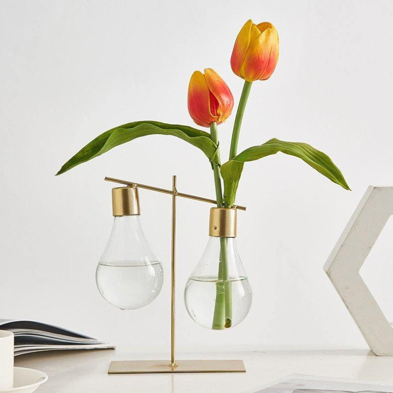 Chic Glass Plant Propagation Holder in Bulb Shape