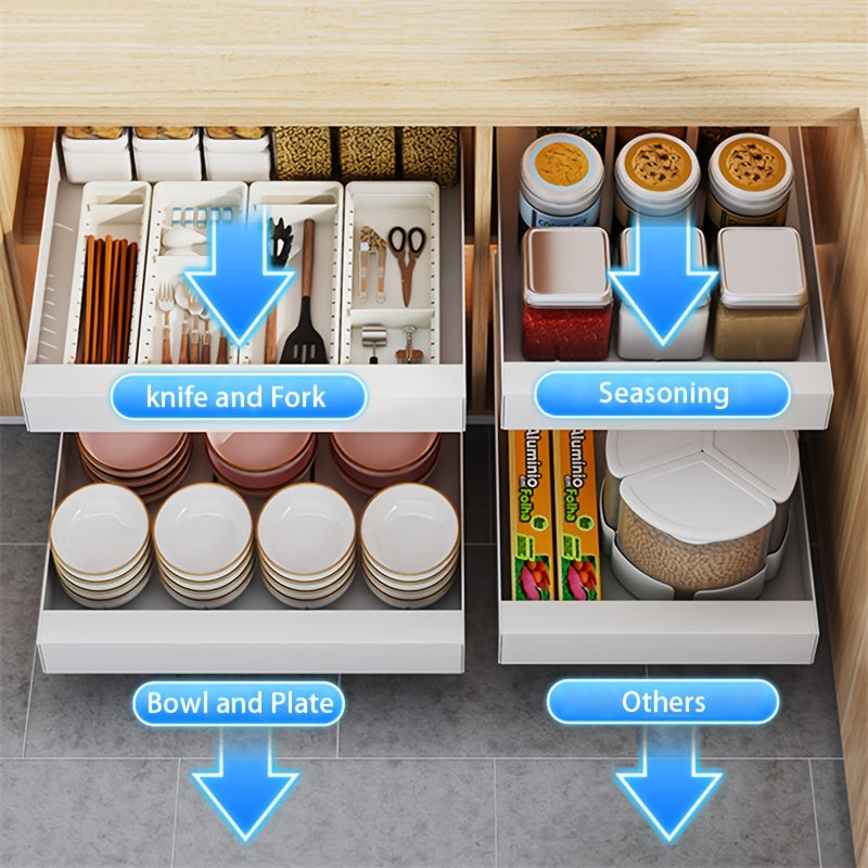 Smart Slide-Out Kitchen Cabinet Storage Solution