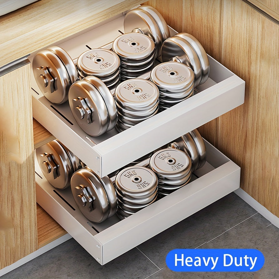 Smart Slide-Out Kitchen Cabinet Storage Solution