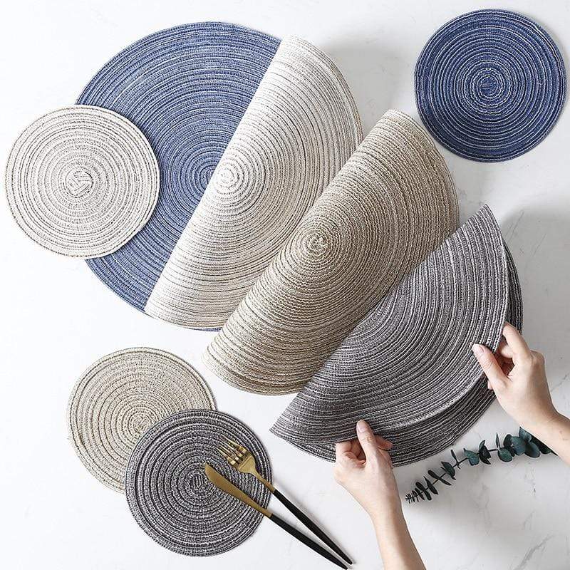Elegant Linen Dining Mats Set – Versatile & Washable