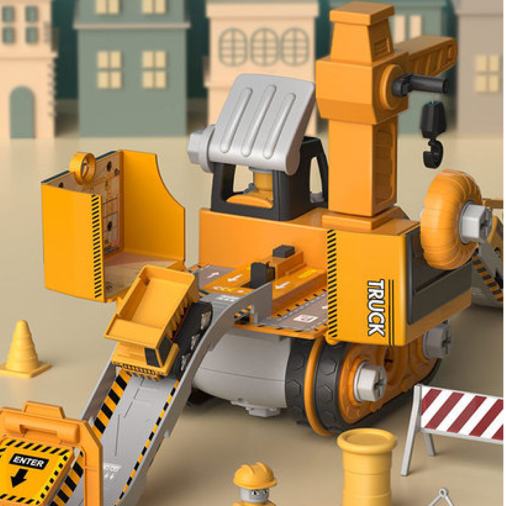 Dynamic Construction Playset with Excavator and Crane