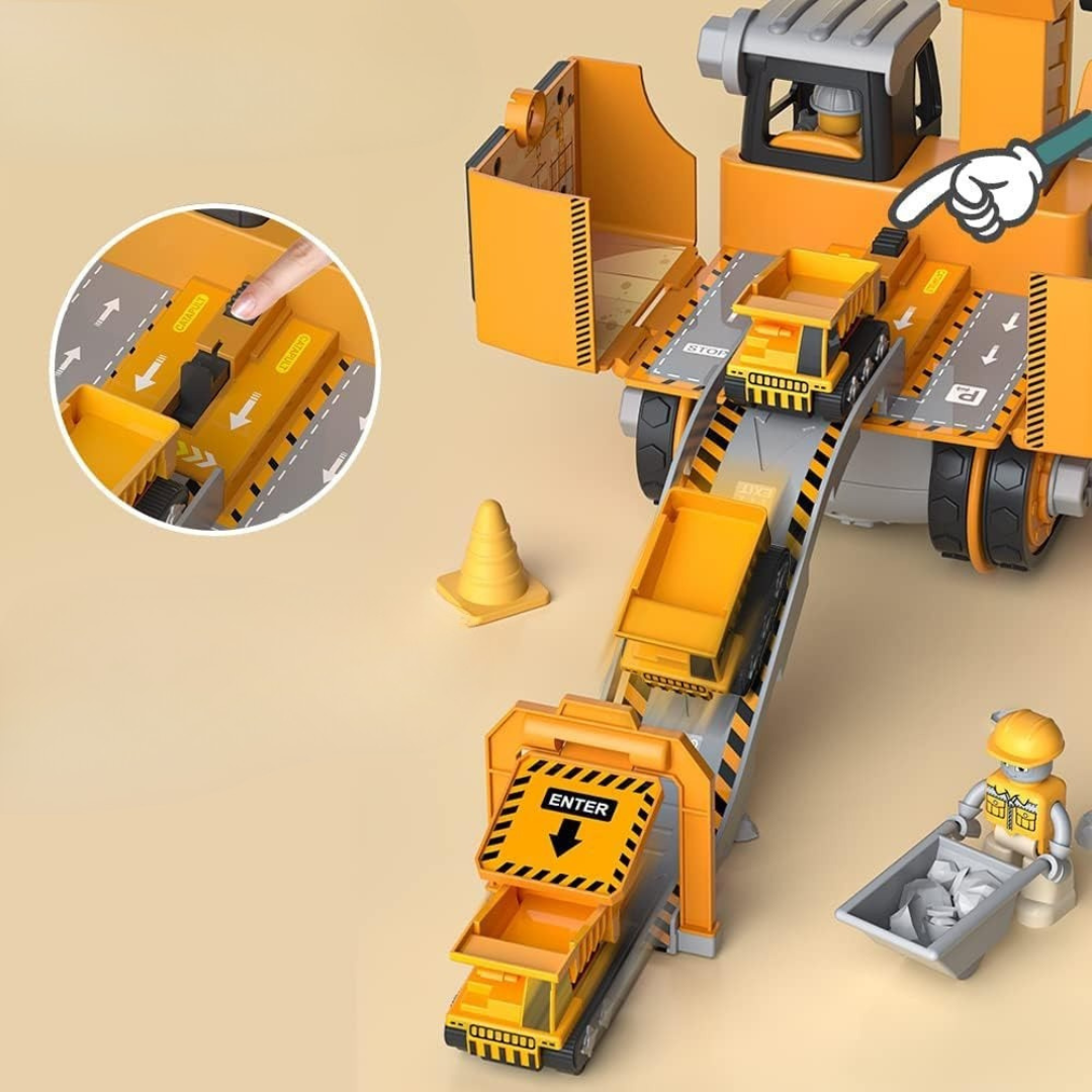 Dynamic Construction Playset with Excavator and Crane