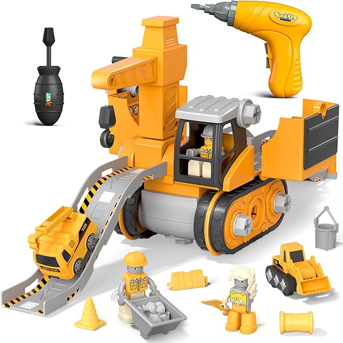 Dynamic Construction Playset with Excavator and Crane
