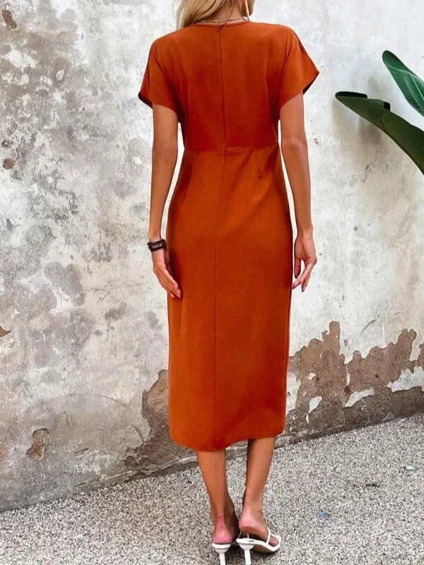 V-Neck Midi Dress in Lizzie Style