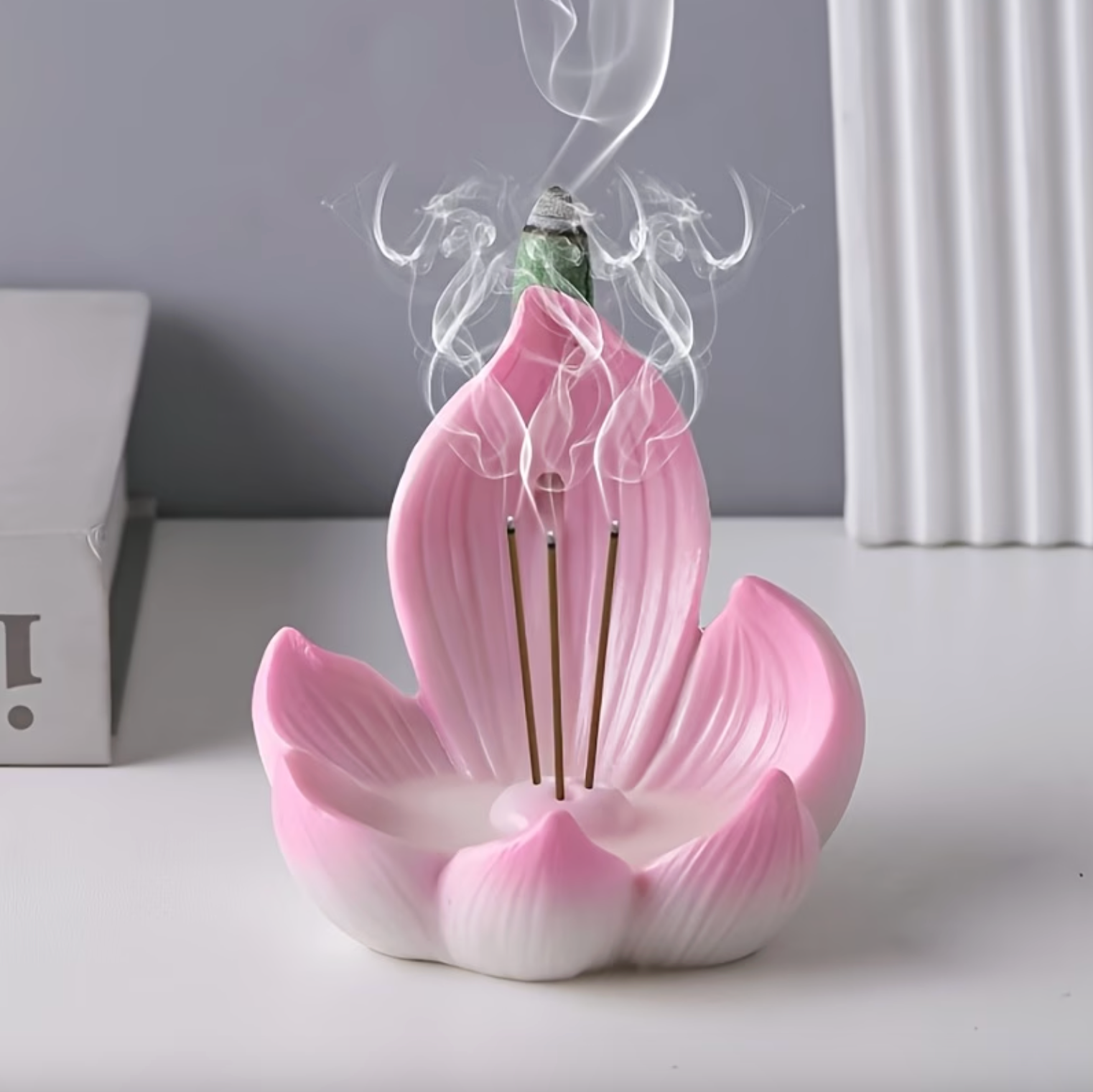 Serenity Lotus Backflow Incense Holder for Indoor Use