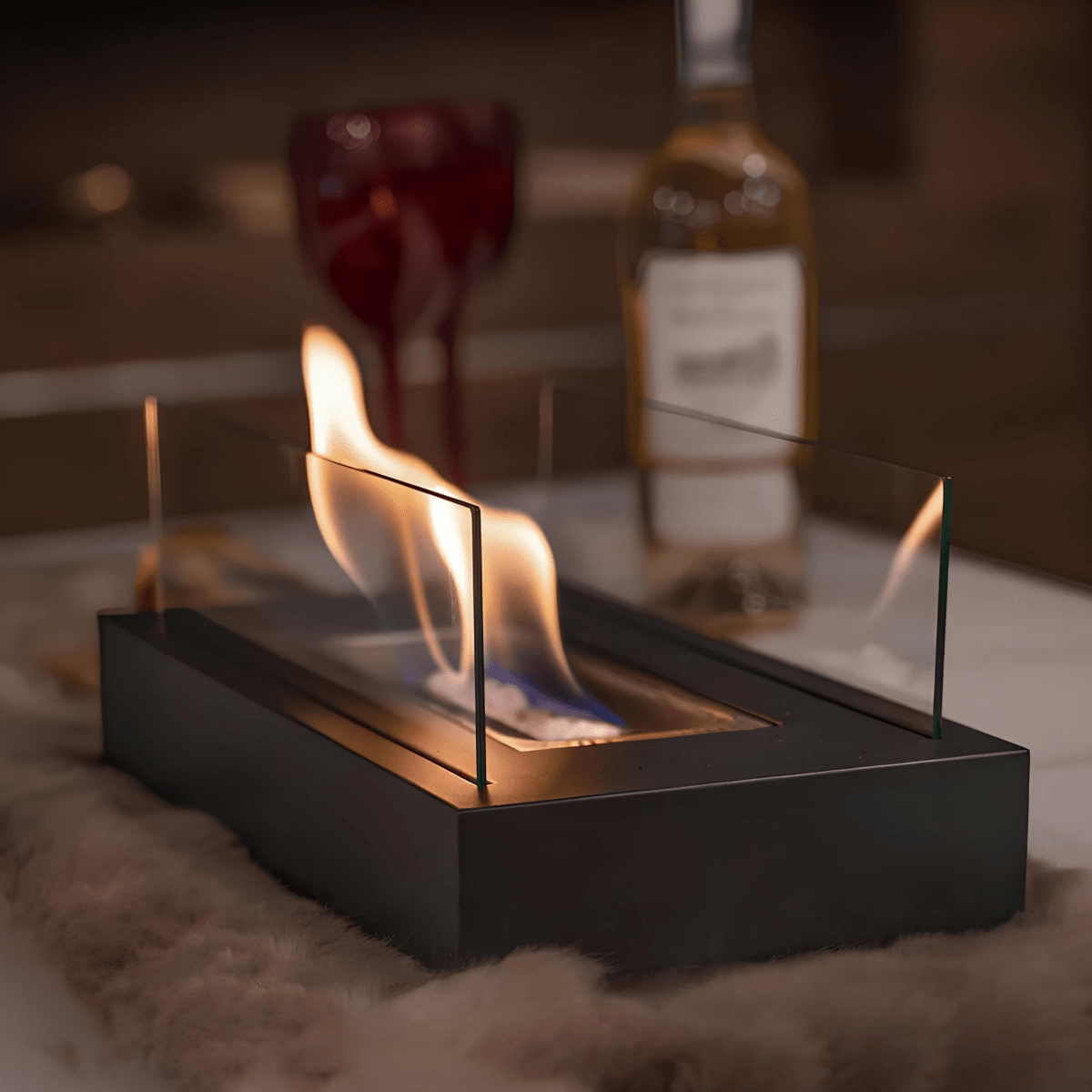 LUMINOUS FLAME - Portable Bioethanol Fireplace for Elegant Spaces