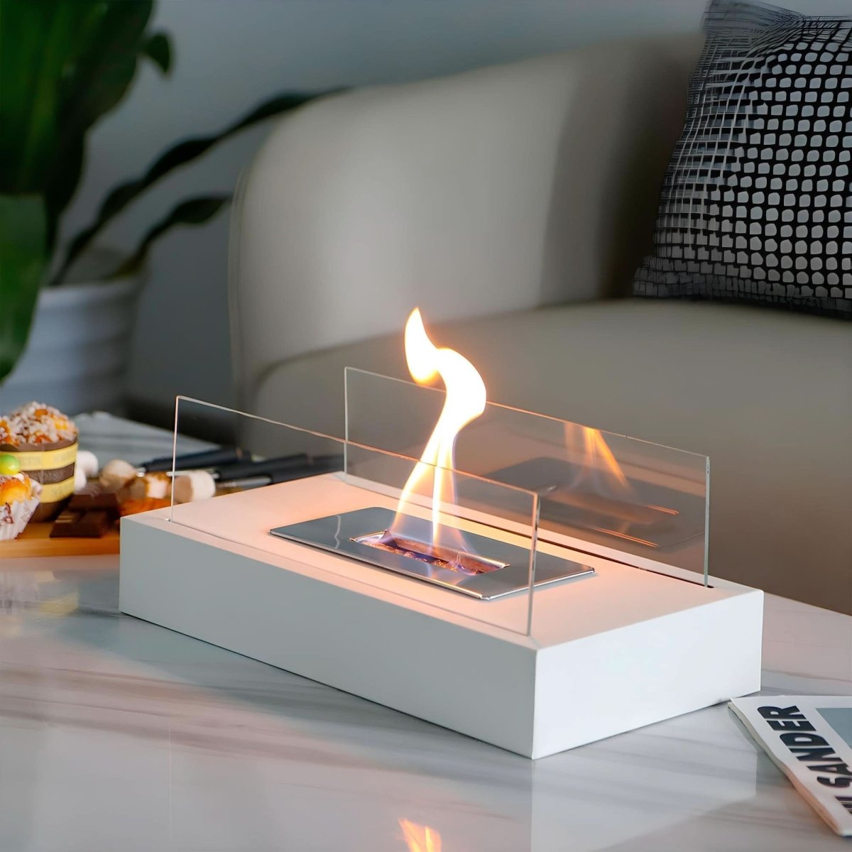 LUMINOUS FLAME - Portable Bioethanol Fireplace for Elegant Spaces